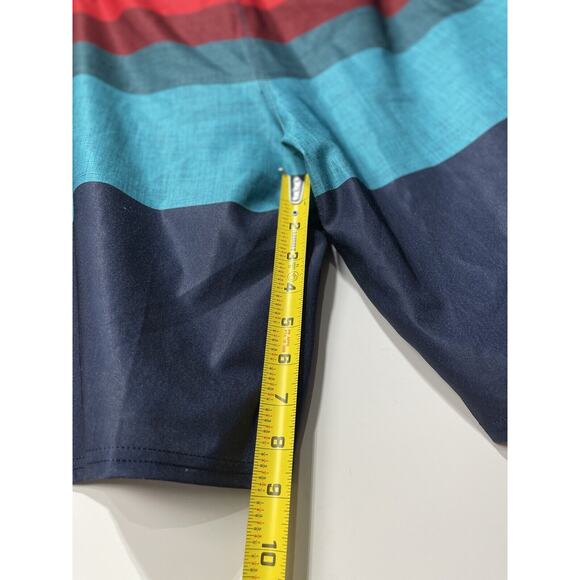 O'Neill Men’s Board Shorts Beach Surf Swim Ocean Y2K Striped Red/Blue Size 40 - Picture 11 of 12